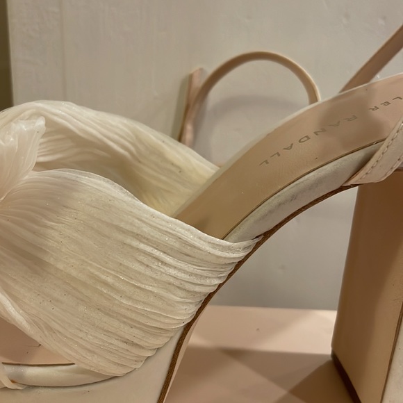 Loeffler Randall Natalia Platform Bow Heel Sz 9B Pearl White - Picture 10 of 16